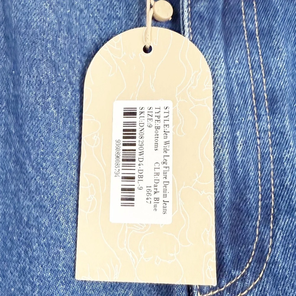 Meshki Blue Flare & Wide Leg Jeans - Picture 5 of 8